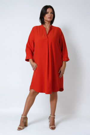 Sukienka pomarańczowa JMP plus size