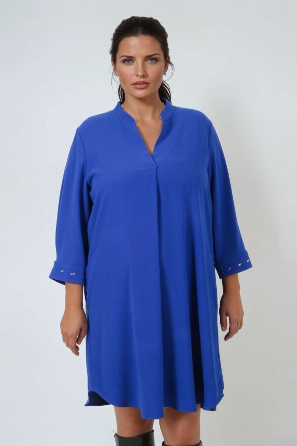 Sukienka granatowa JMP plus size - obrazek 2