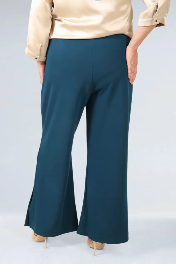 Ciemno-niebieskie spodnie plus size klasyczne JMP plus size - obrazek 2