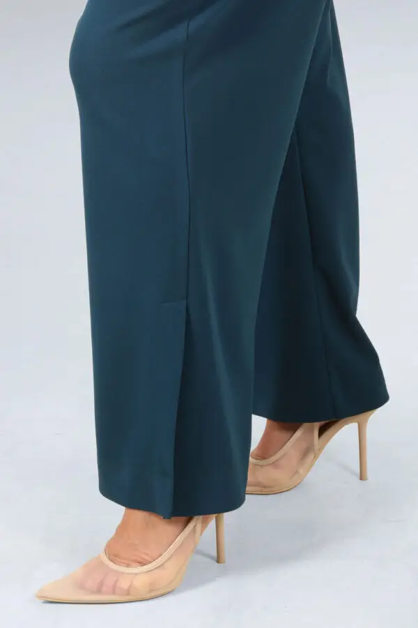 Ciemno-niebieskie spodnie plus size klasyczne JMP plus size - obrazek 5