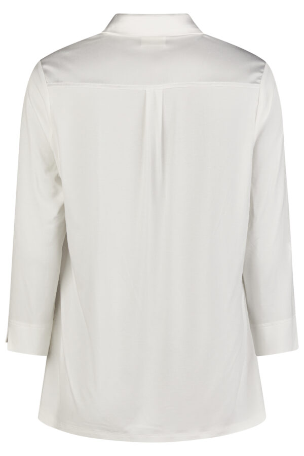 Bluzka elegancka z kołnierzykiem Barbara Lebek plus size - obrazek 2