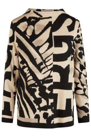 Sweter plus size we wzory Barbara Lebek