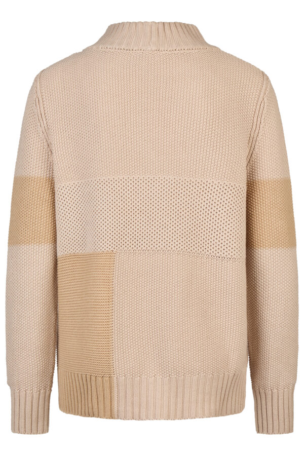 Sweter w odcieniach beżu Barbara Lebek plus size - obrazek 2