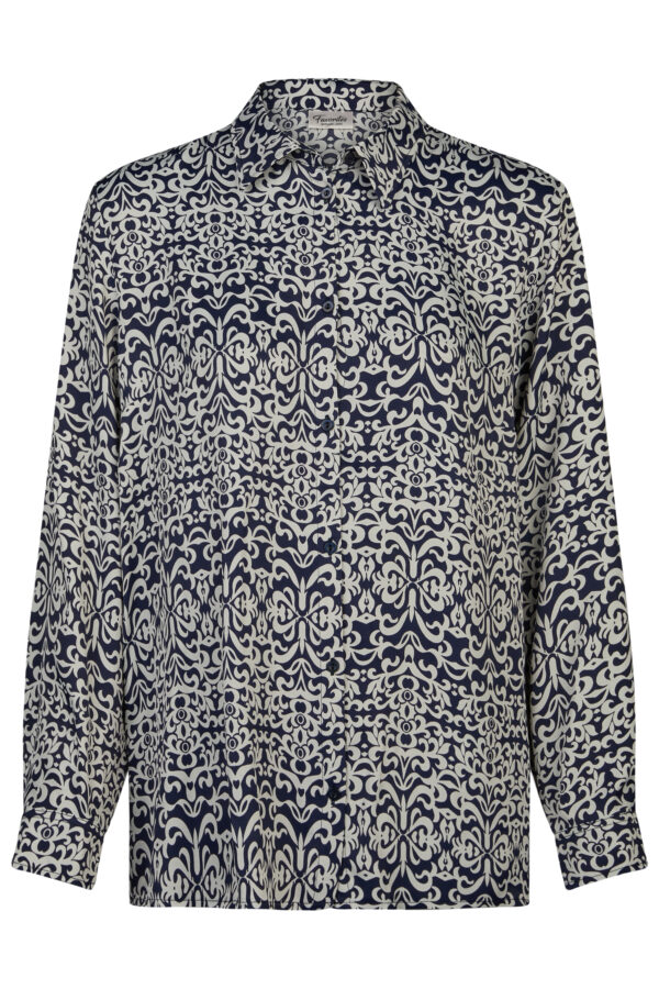 Koszula plus size z kołnierzykiem 100% wiskoza Barbara Lebek plus size