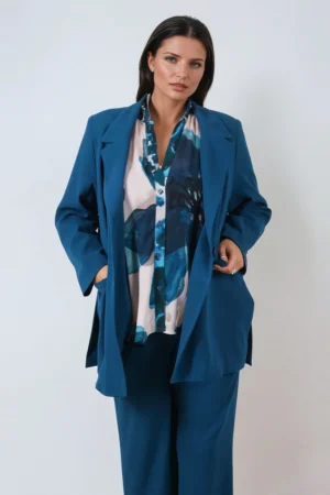 Marynarka ciemno-niebieska klasyczna JMP plus size