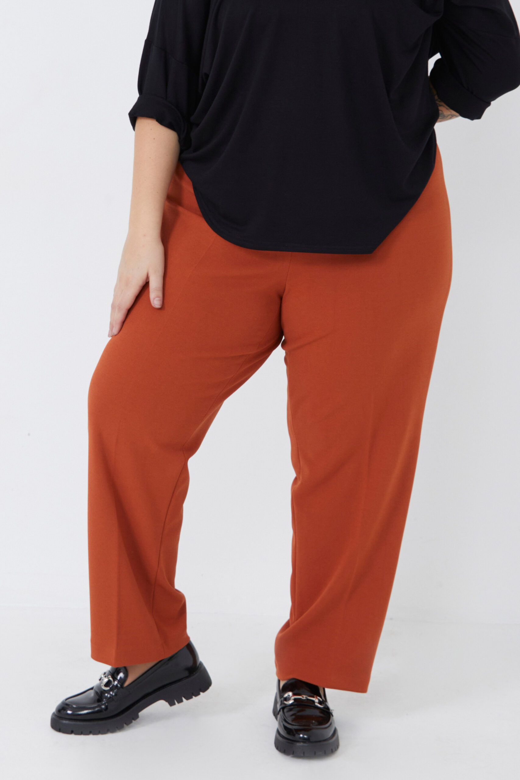 Elastyczne spodnie plus size Jean Marc Philippe w gumkę - obrazek 3