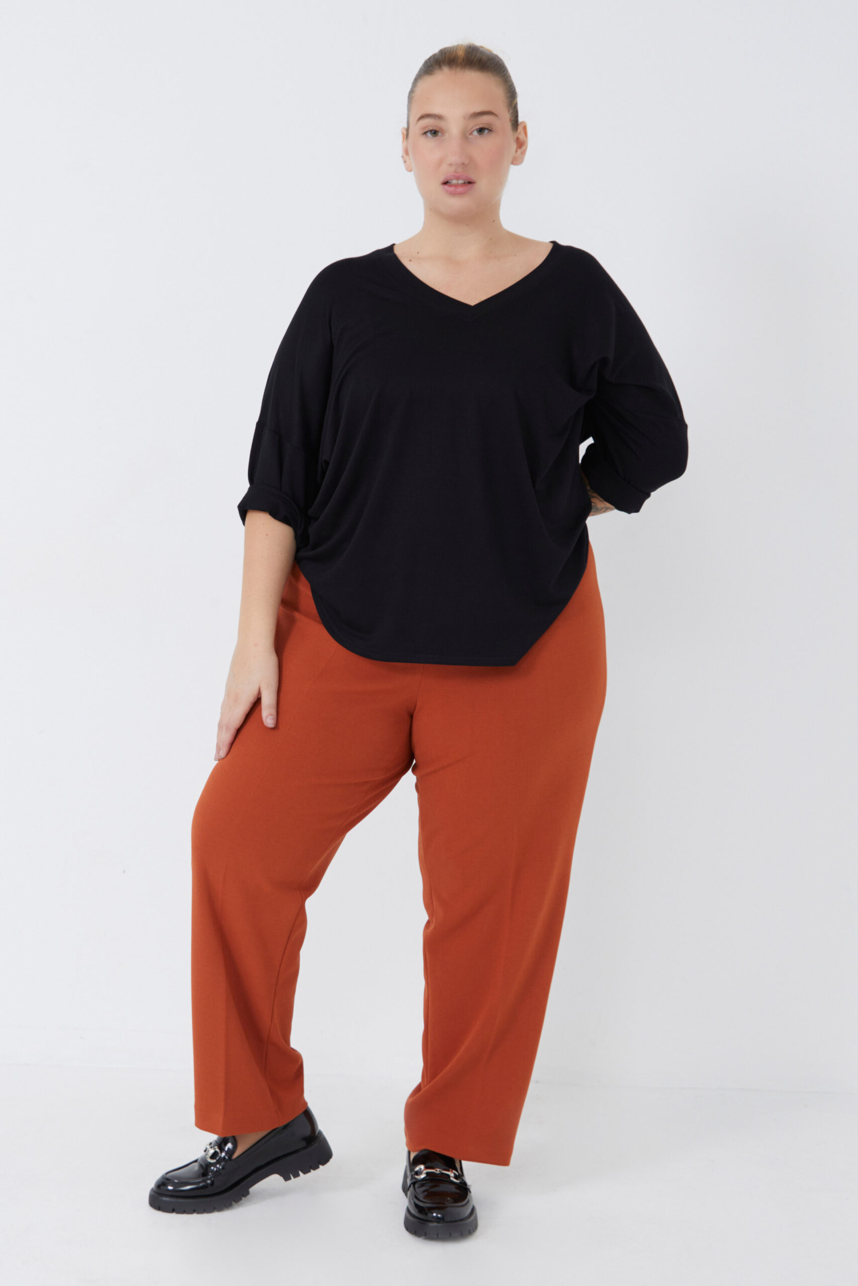 Elastyczne spodnie plus size Jean Marc Philippe w gumkę - obrazek 4
