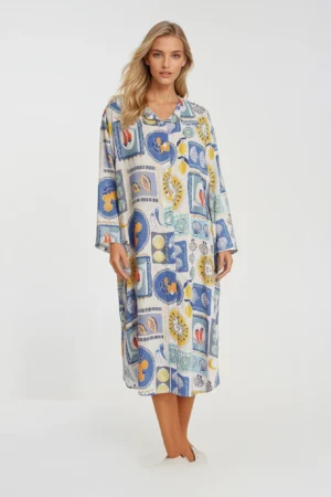 Sukienka midi plus size 100% wiskoza – lekka, wzorzysta