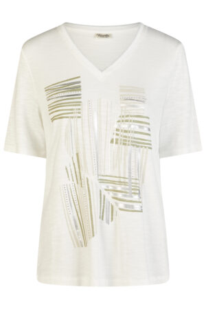 Bluzka plus size Barbara Lebek – elegancka wiskozowa z połyskującym printem