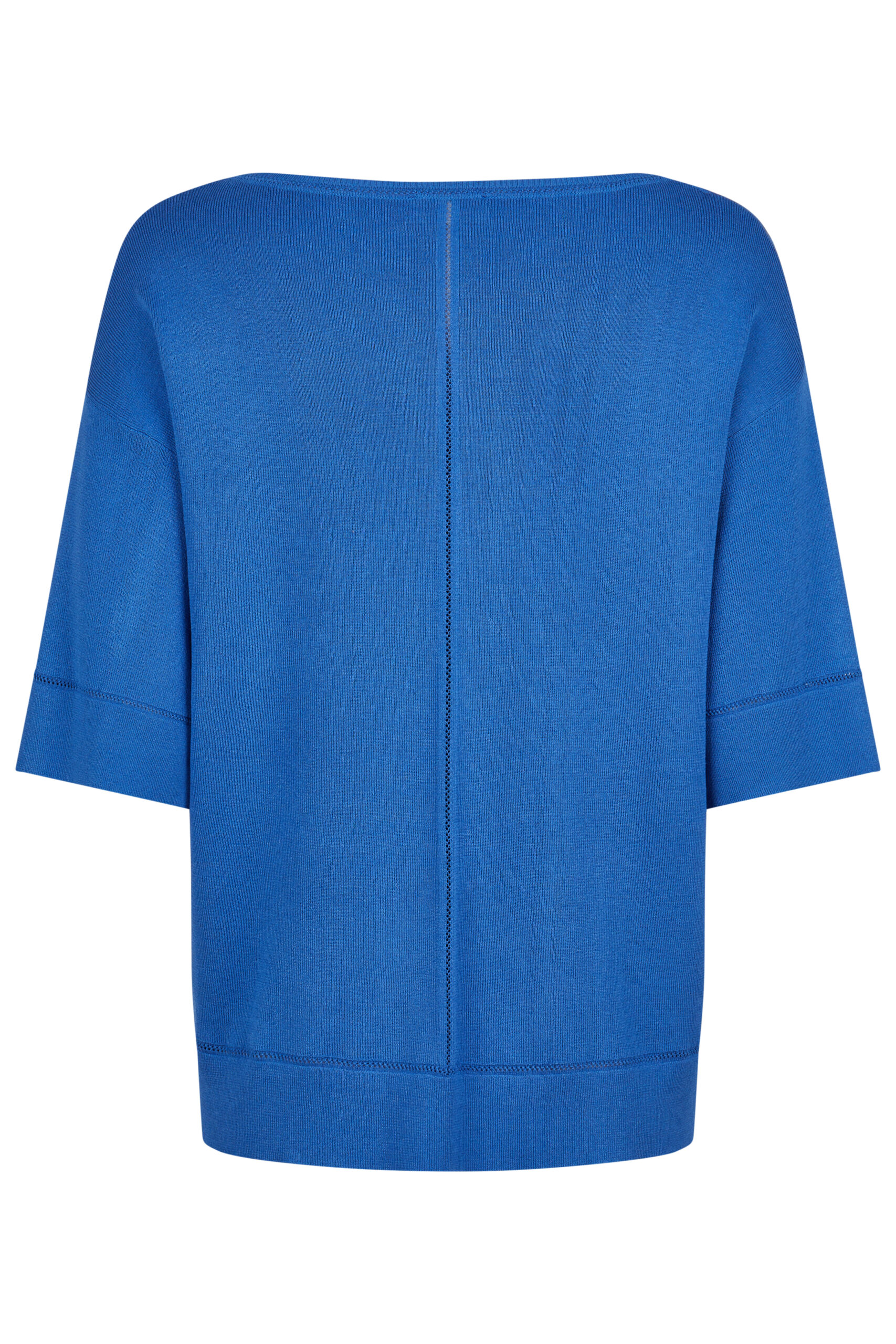 Bluzka plus size Barbara Lebek intensywnie niebieska- minimalistyczna - obrazek 2