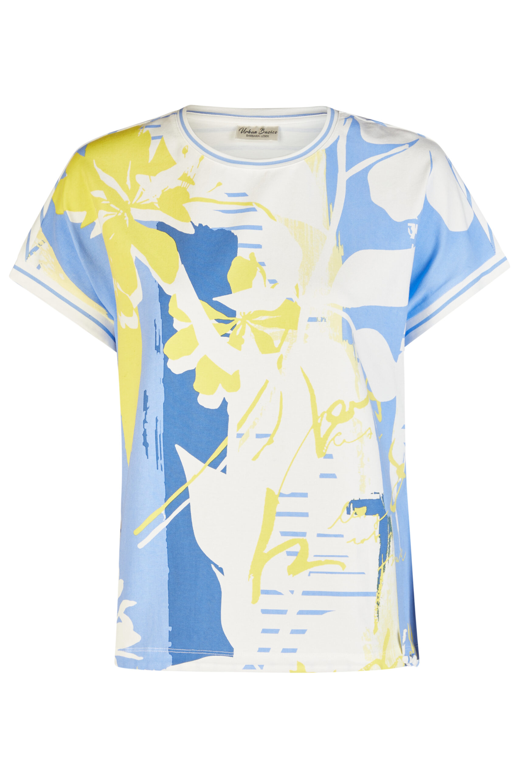 Wiosenna bluzka plus size Barbara Lebek – świeży print i lekka bawełna