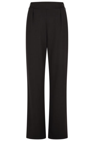 Eleganckie spodnie Barbara Lebek plus size z ozdobnymi guzikami