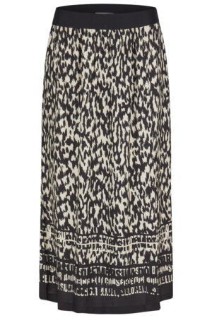 Spódnica plus size Barbara Lebek w czarno-białą panterkę