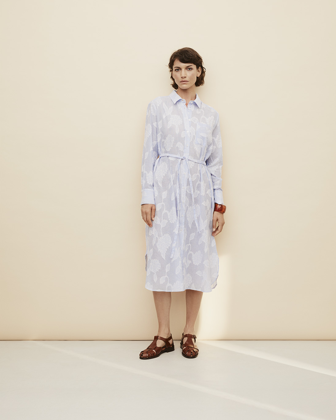 Niebieska, bawełniana sukienka Masai plus size - obrazek 2