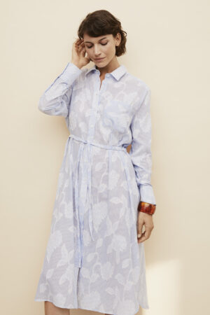 Niebieska, bawełniana sukienka  Masai plus size