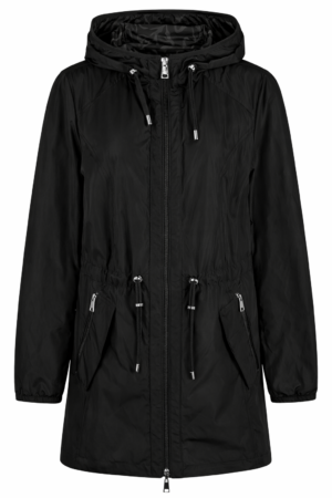 Dwustronna kurtka wiosenna Barbara Lebek plus size z kapturem