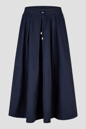 Granatowa spódnica midi Barbara Lebek Plus Size – sportowa elegancja