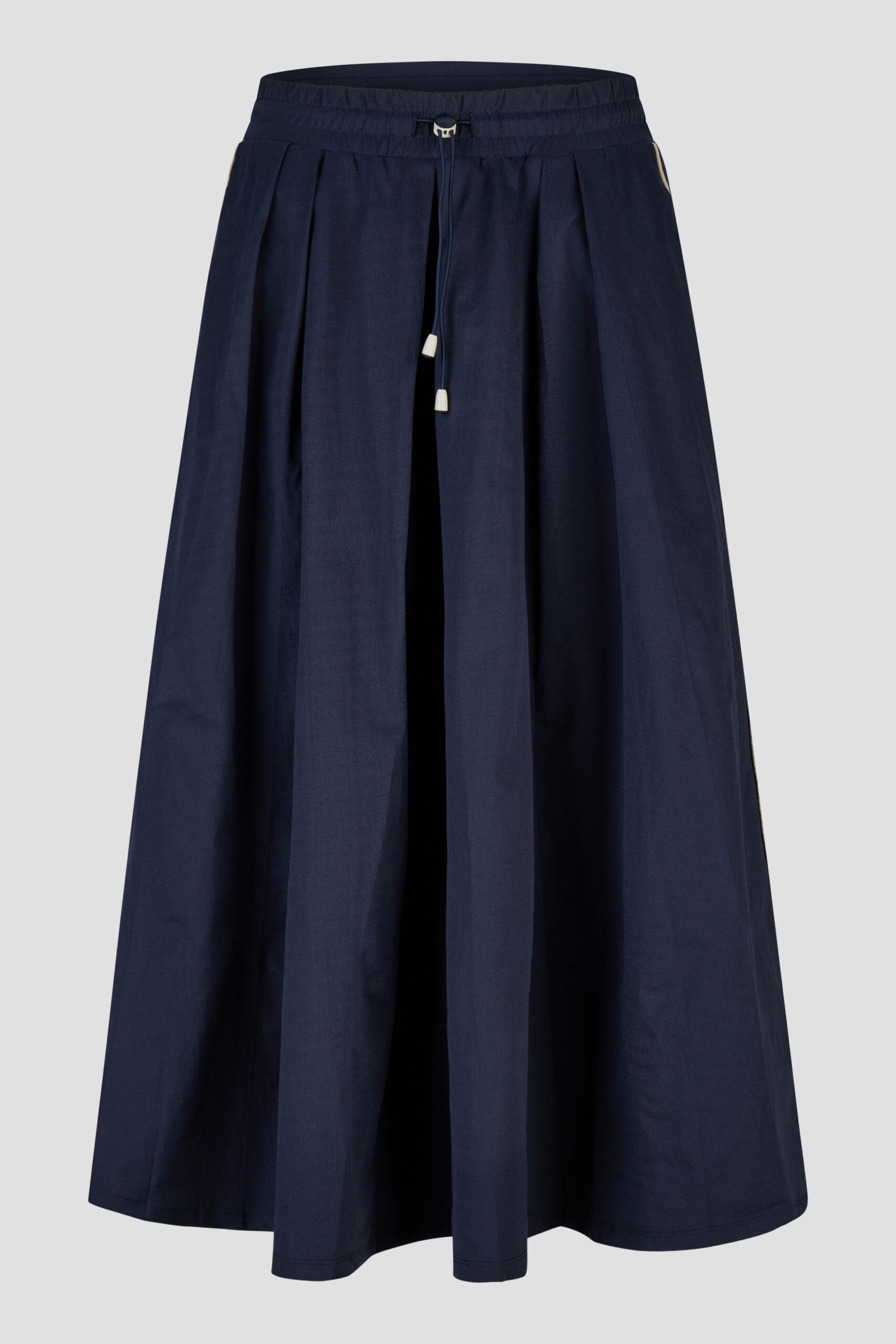 Granatowa spódnica midi Barbara Lebek Plus Size – sportowa elegancja
