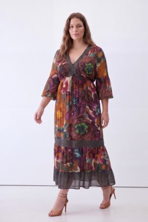 Kwiatowa sukienka maxi JMP Plus Size – boho elegancja